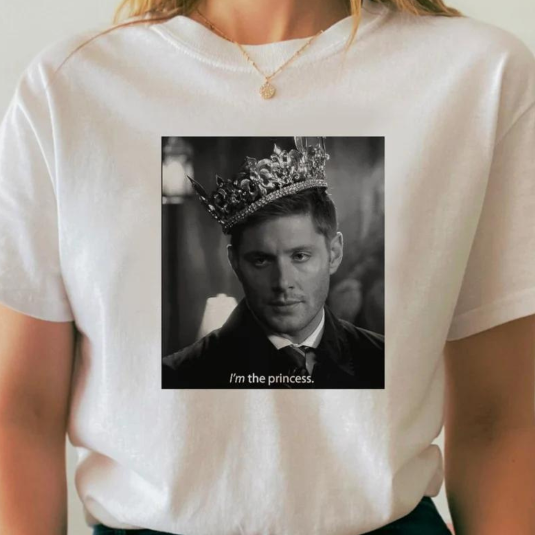 CAMISETA BASICA UNISEX im the princess Dean Supernatural-preto