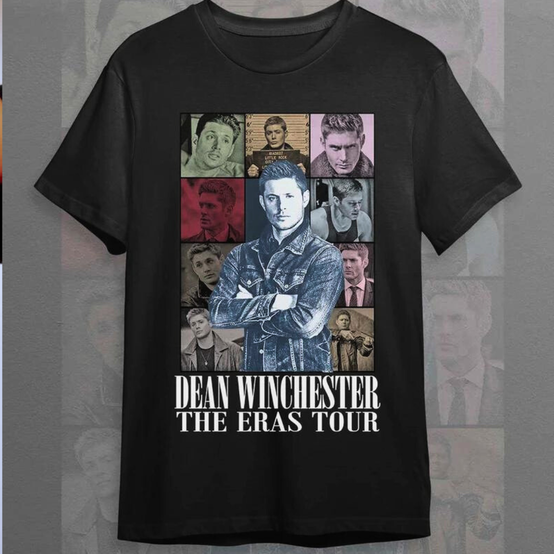 CAMISETA BASICA UNISEX The eras Tour Dean Supernatural-preto