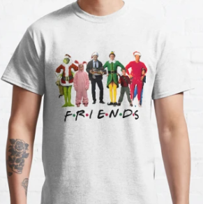 Camiseta Básica Unissex Friends Natal Meme