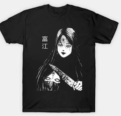 Camiseta Básica Unissex Junji Ito Ghost Knife