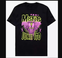 Camiseta Básica Unissex Misfits Junji Ito Skeleton