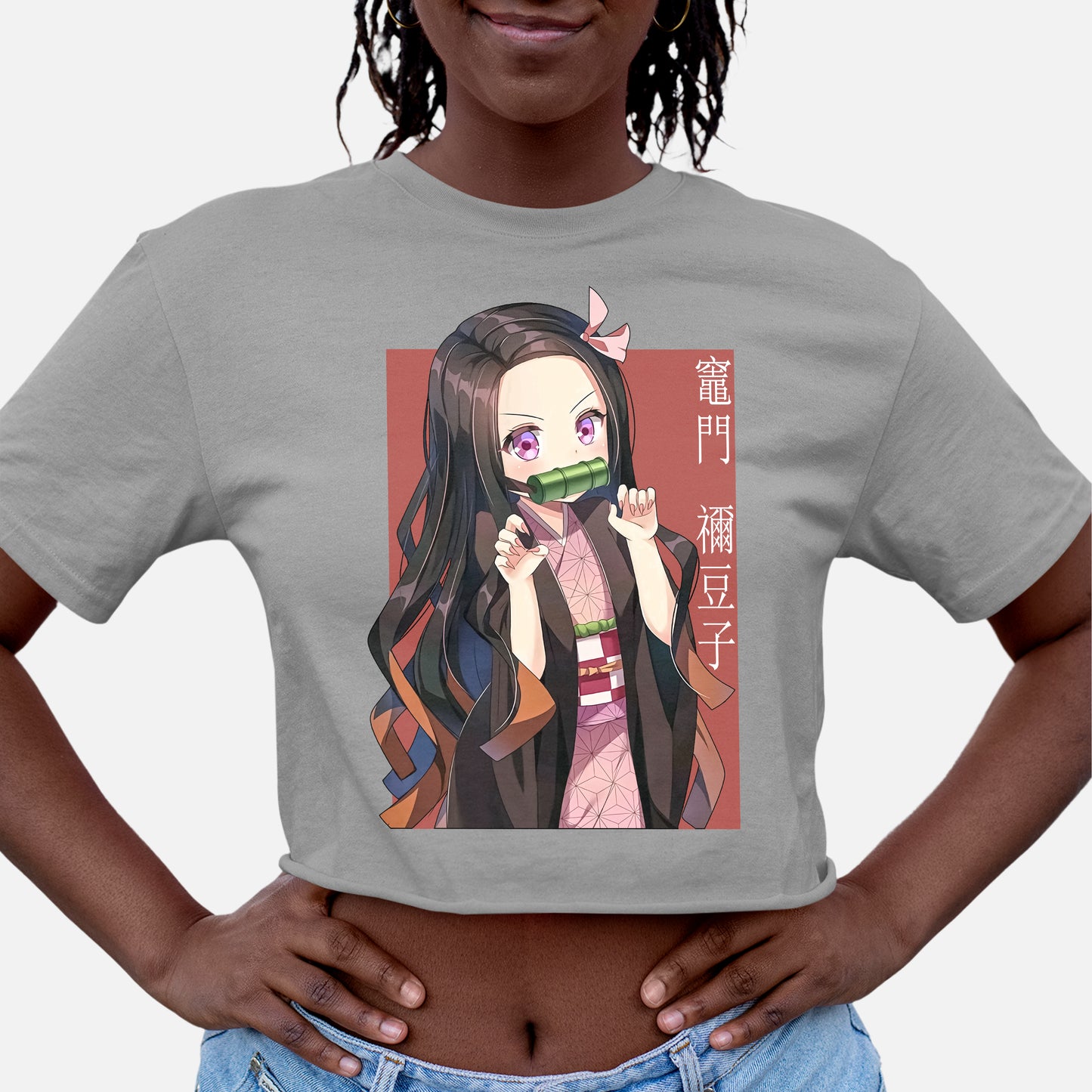 Cropped Camiseta Nezuko Cute Demon Slayer