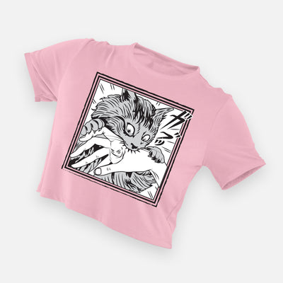 Cropped Camiseta Junji Ito Cat Diary