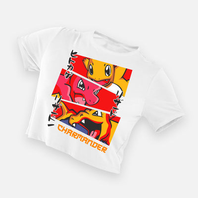 Cropped Camiseta Charmander Tanjiro Pokemon