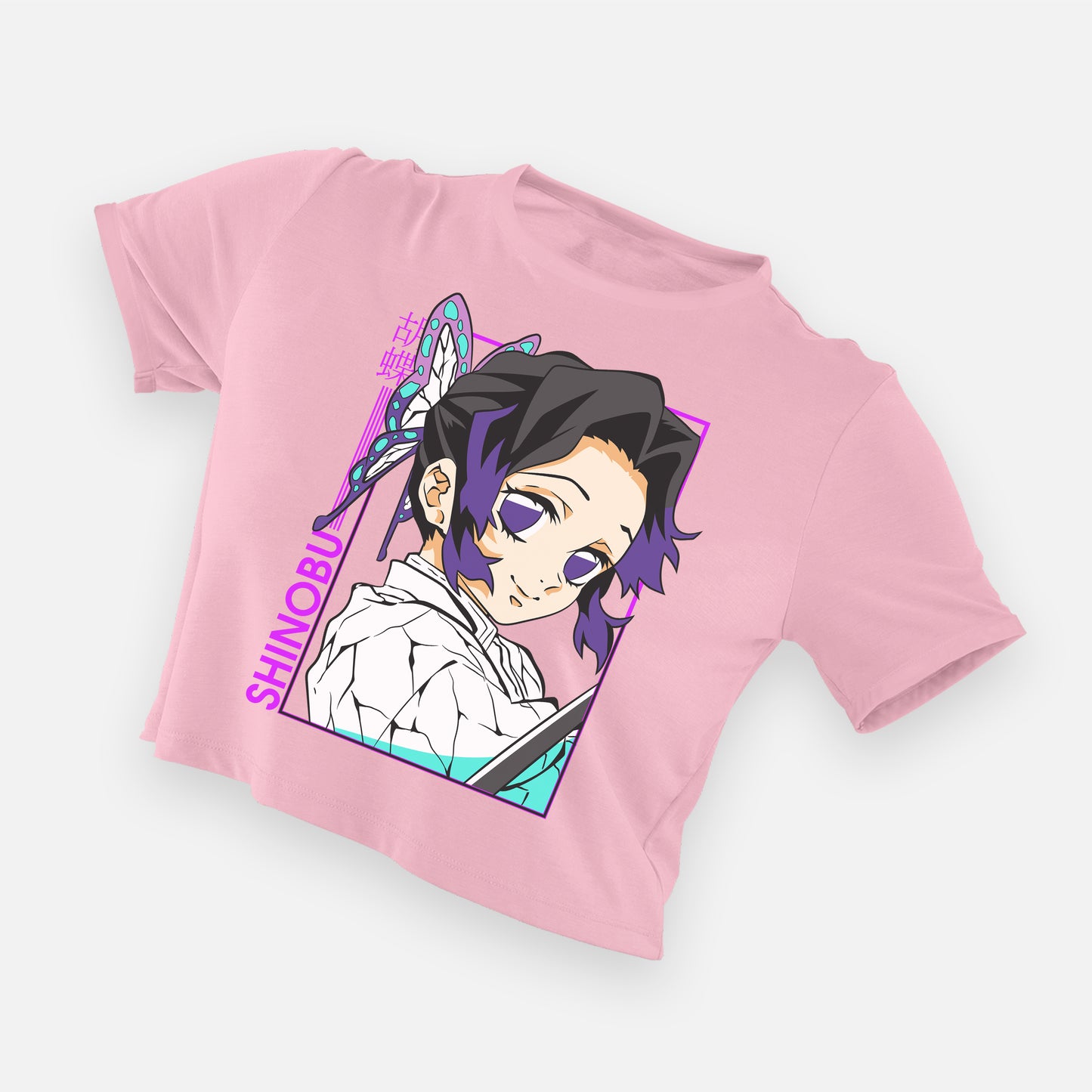 Cropped Camiseta Shinobu Demon Slayer Kimetsu No Yaiba