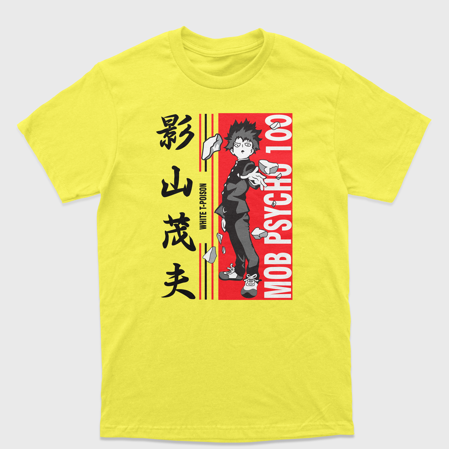 Camiseta Anime Mob Psycho 100 White T-Poison