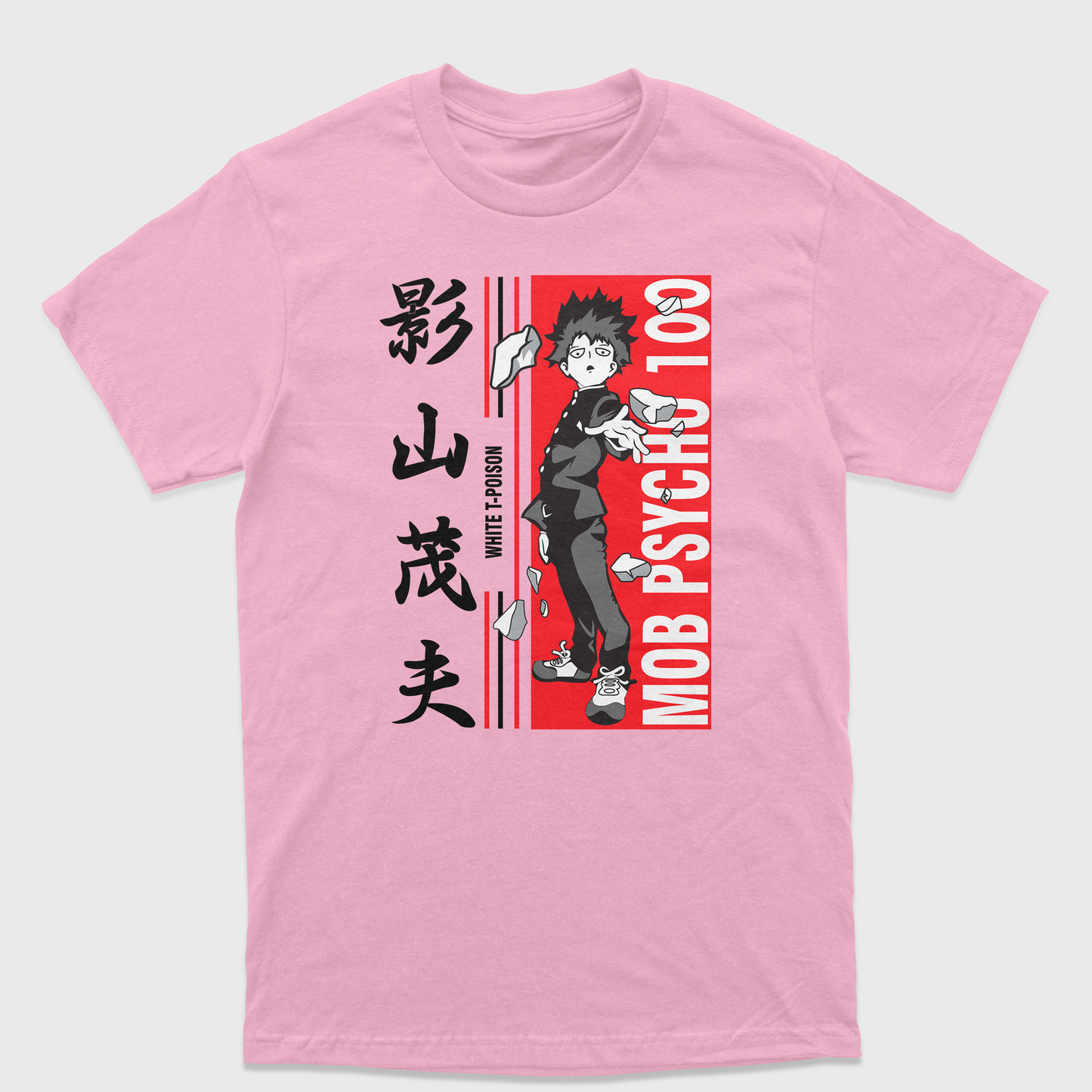 Camiseta Anime Mob Psycho 100 White T-Poison