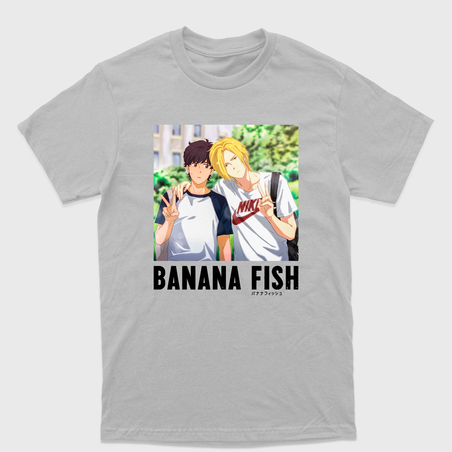 Camiseta Básica Banana Fish Ash e Eiji