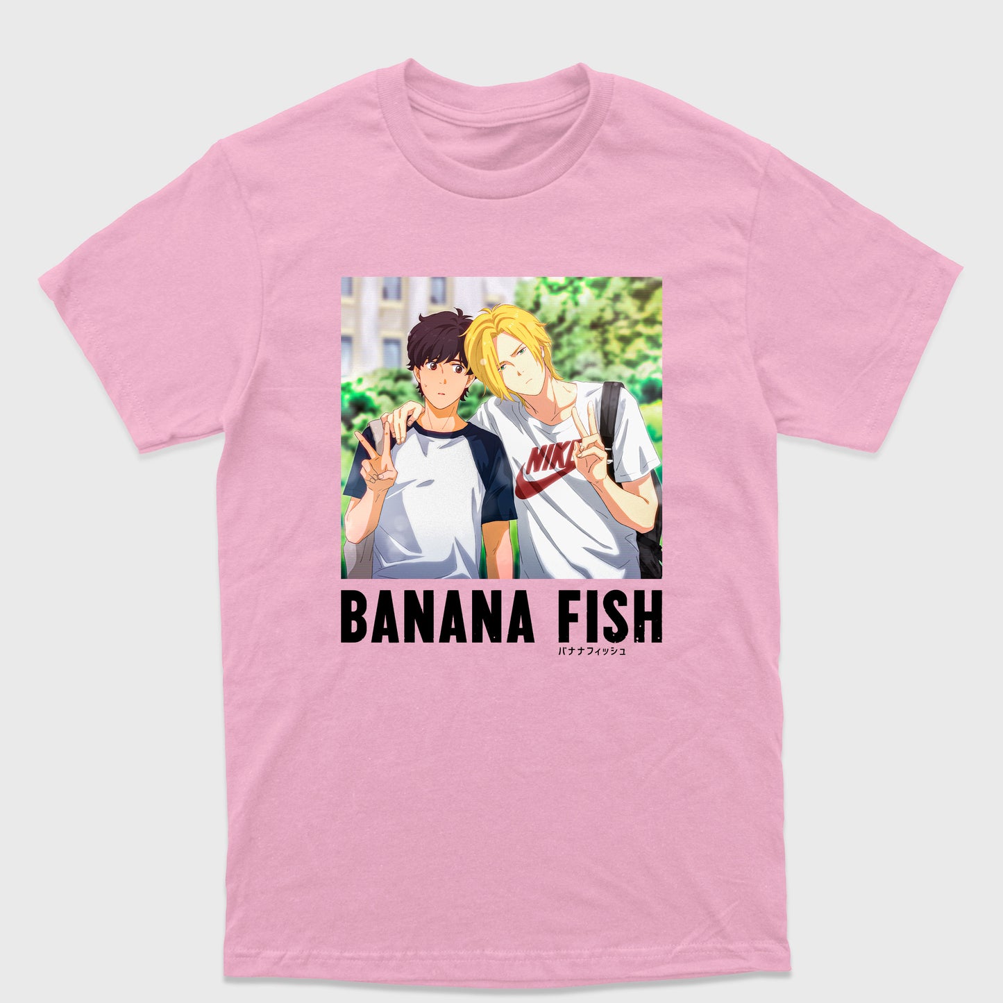 Camiseta Básica Banana Fish Ash e Eiji