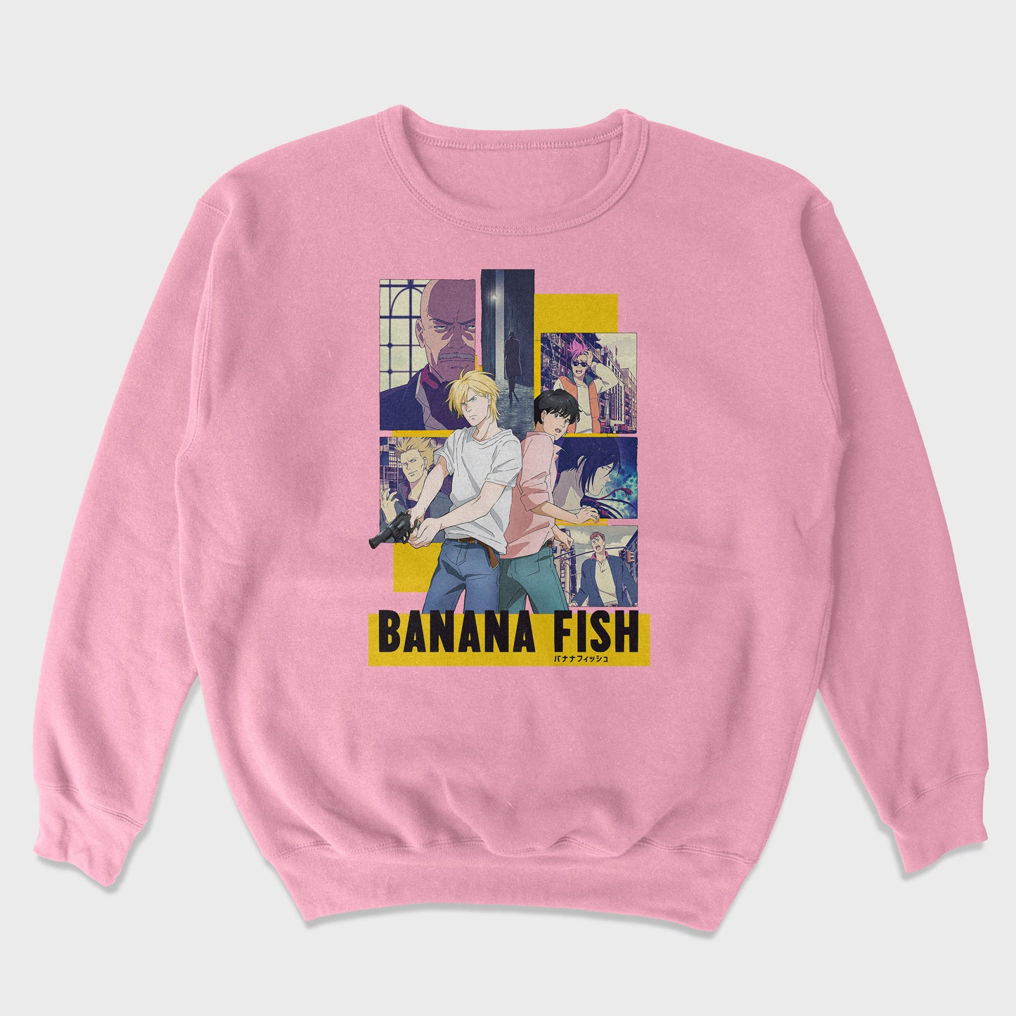 Moletom Gola Redonda Banana Fish Eiji e Ash